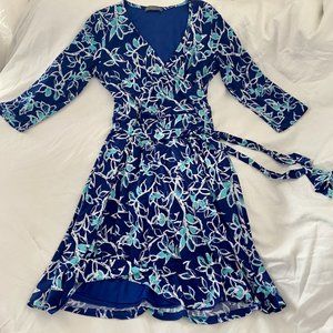 Floral Faux Wrap Dress
